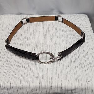Brighton SHETLAND Leather Belt Size 38 Stretch Belt